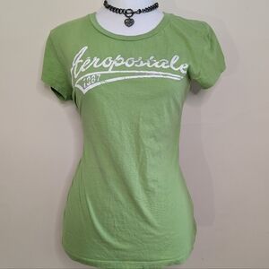 Aeropostale Women's Green T-Shirt